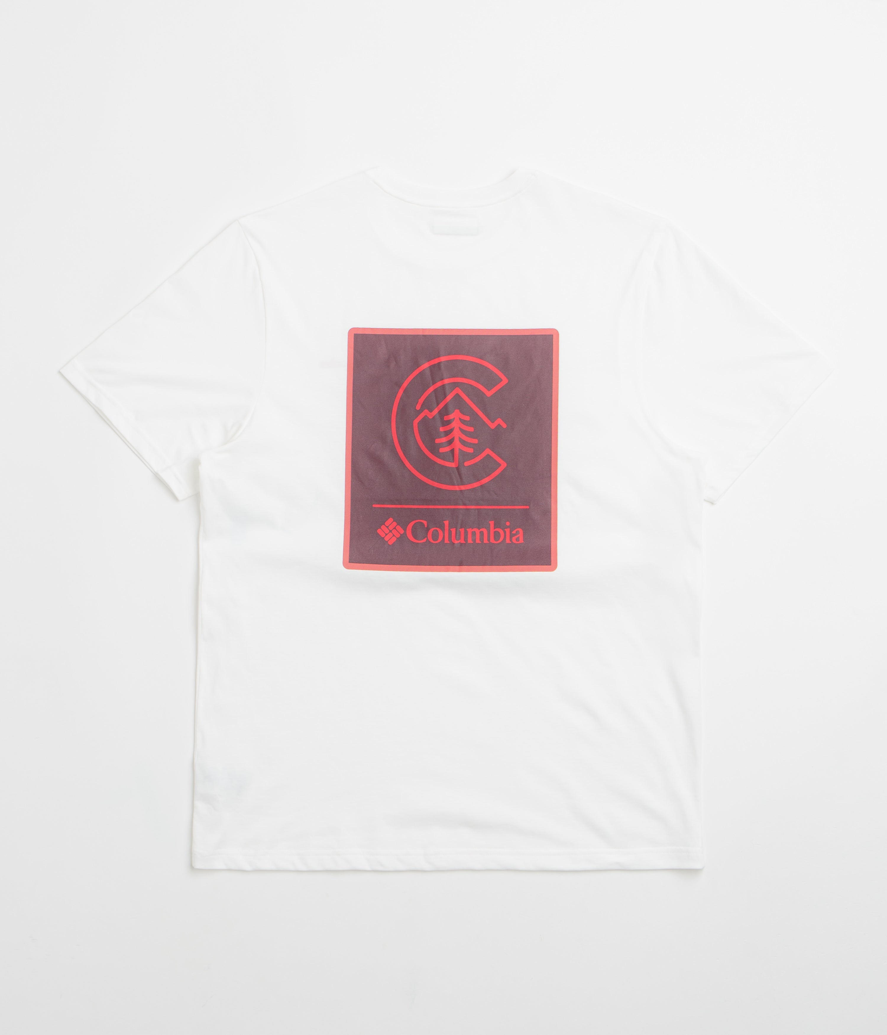 Columbia CSC Logo Back T-Shirt in White and Linework C Badge