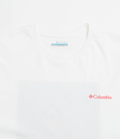 Columbia CSC Logo Back T-Shirt in White and Linework C Badge