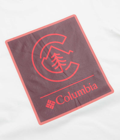 Columbia CSC Logo Back T-Shirt in White and Linework C Badge