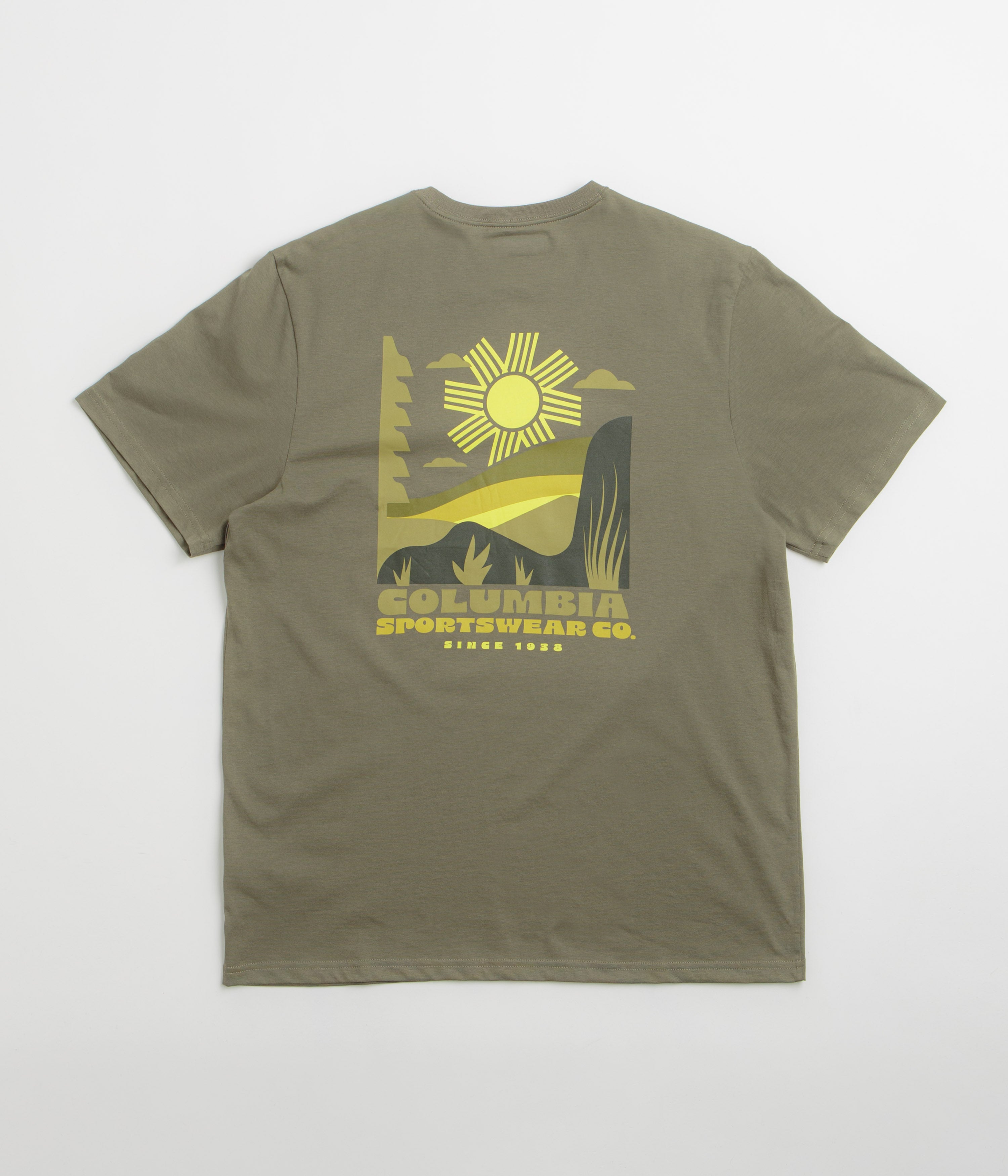 Columbia CSC Outdoor Back Graphic T-Shirt - Stone Green / Shining Sandscape