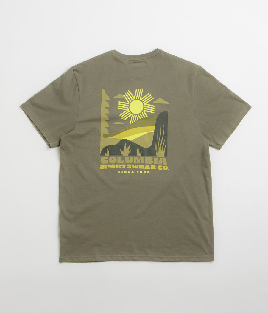 Columbia CSC Outdoor Back Graphic T-Shirt - Stone Green / Shining Sandscape