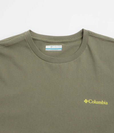 Columbia CSC Outdoor Back Graphic T-Shirt in Stone Green and Shining Sandscape
