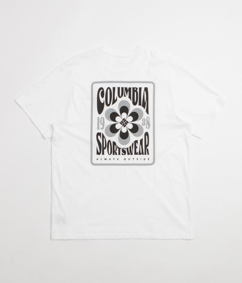 Columbia CSC Outdoor Back Graphic T-Shirt - White / Flower Power Badge