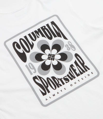 Columbia CSC Outdoor Back Graphic T-Shirt - White / Flower Power Badge
