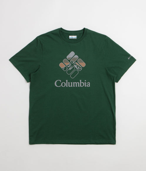 Columbia CSC Seasonal Graphic T-Shirt - Rain Forest / Heavenly Stacked Gem