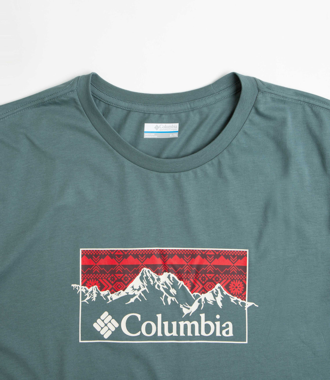 Columbia CSC Seasonal Logo LS Tee - Maglietta Uomo Manica Lunga In Cotone Biologico - Vestibilità Regolare - Colore Verde Safari (S, M, L, XL, XXL)