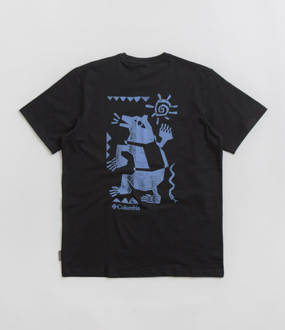 Columbia Explorers Canyon Back T-Shirt in Black and Bearly Tribe
