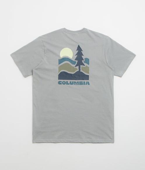 Columbia Explorers Canyon Back T-Shirt - Columbia Grey / Get Hiked