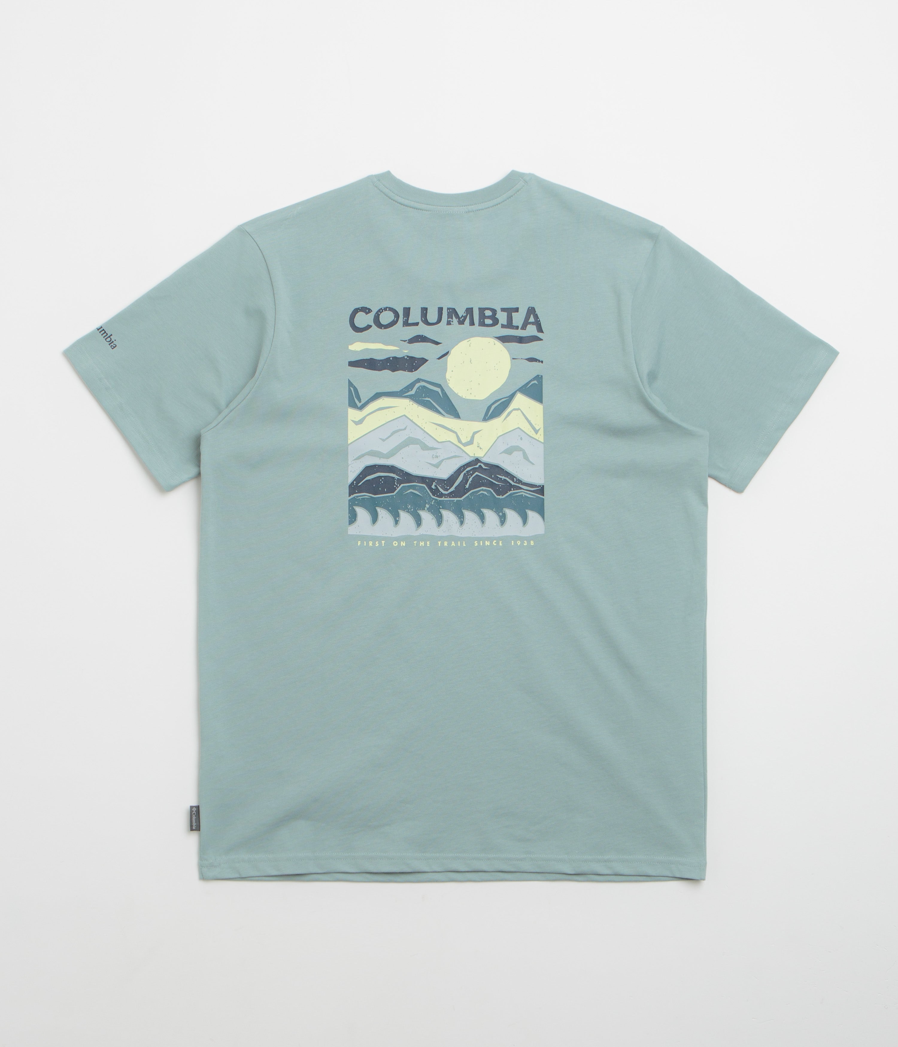 Columbia Explorers Canyon Back T-Shirt in Crushed Blue and Peaks and Waves