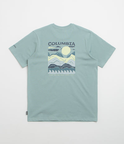 Columbia Explorers Canyon Back T-Shirt - Crushed Blue / Peaks and Waves