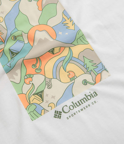 Columbia Explorers Canyon Back T-Shirt in White and Epicamp Graphic