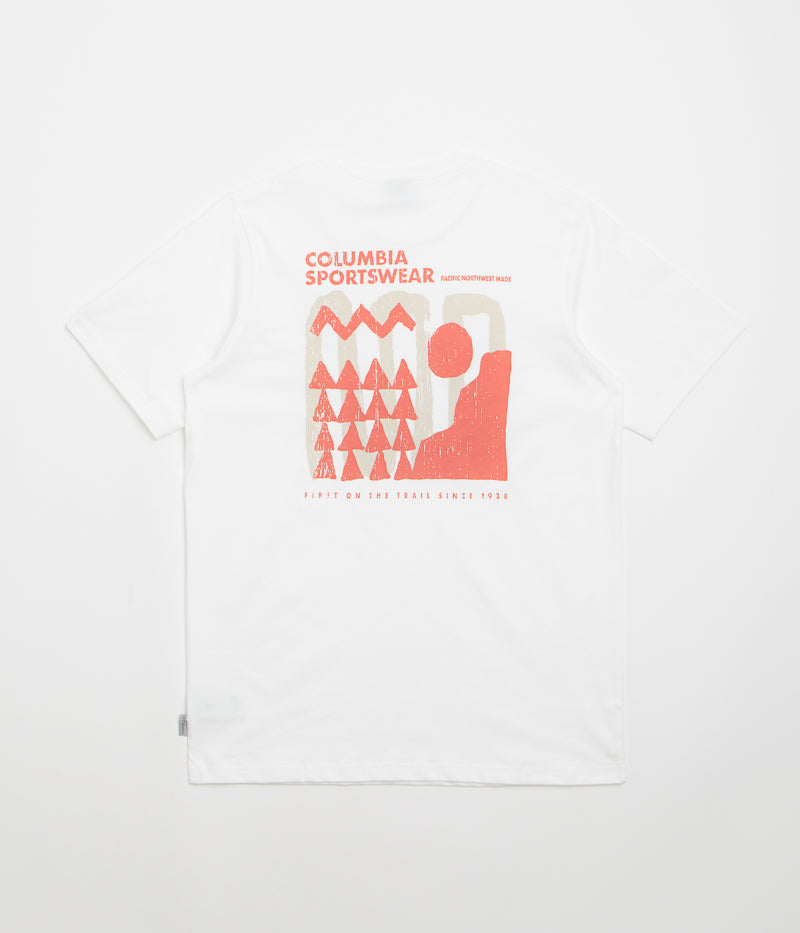 Columbia Explorers Canyon Back T-Shirt in White and Explore Outdoors