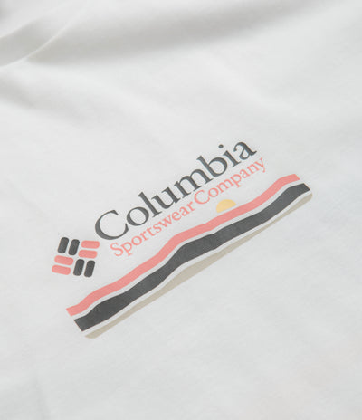 Columbia Explorers Canyon Back T-Shirt in White and Heritage Hills