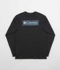Columbia Explorers Canyon Long Sleeve T-Shirt in Black and Branded Blanket