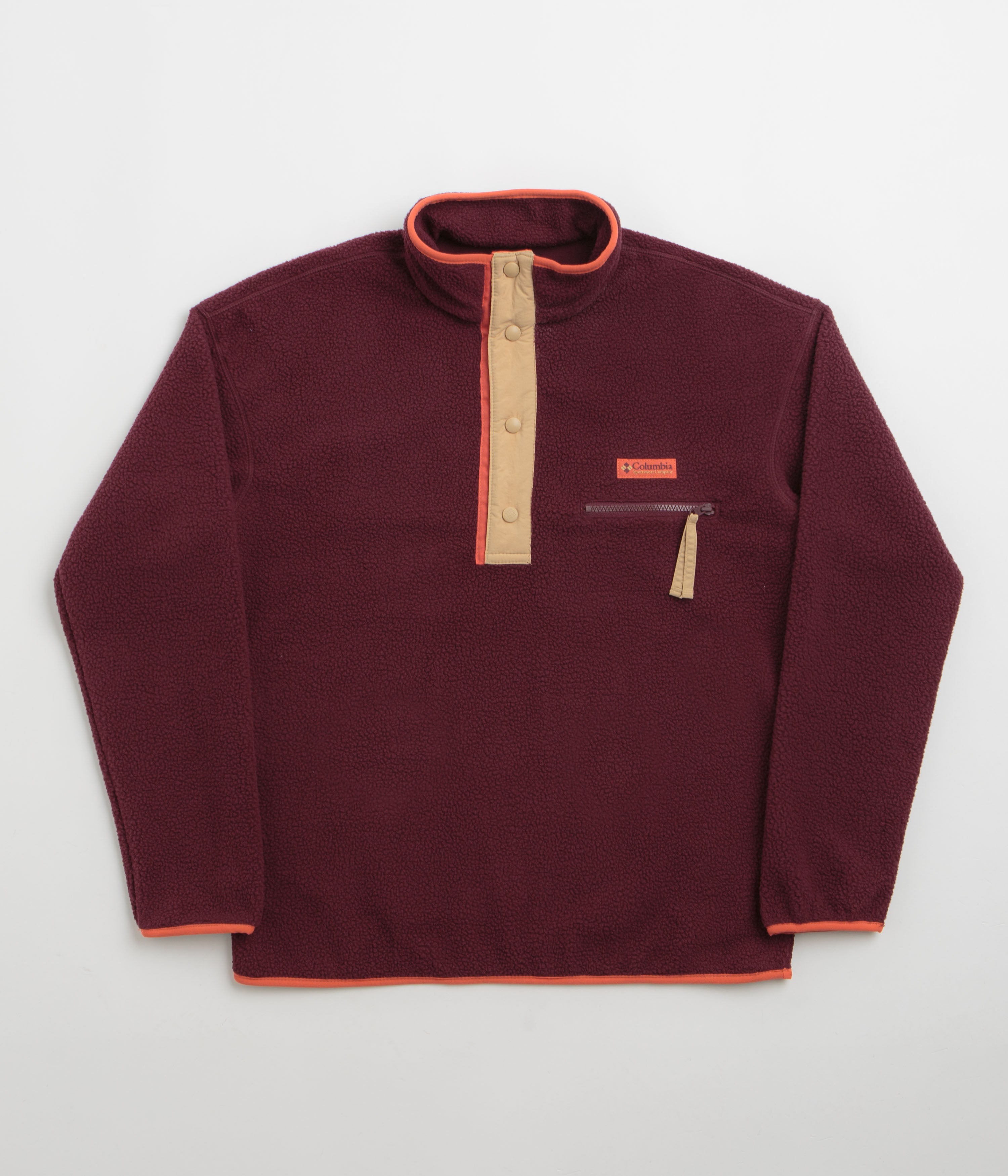 Columbia Helvetia II Half Snap Fleece in Rich Wine