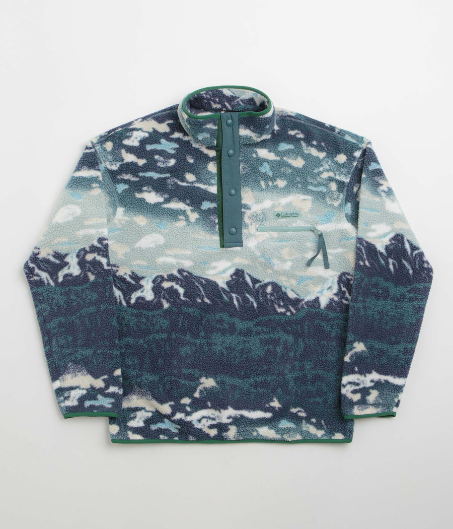 Columbia Helvetia II Printed Half Snap Fleece in Crushed Blue and Sisters