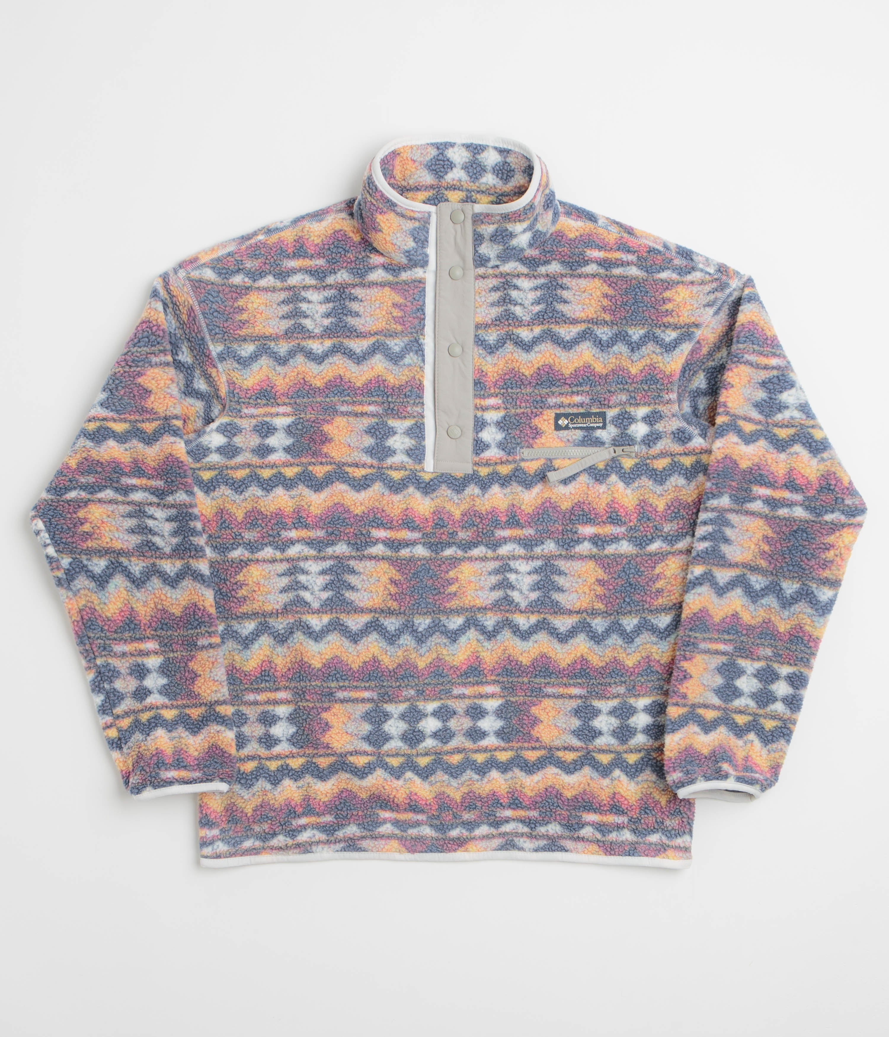 Columbia Helvetia II Printed Half Snap Fleece - Sea Salt / Retrotree