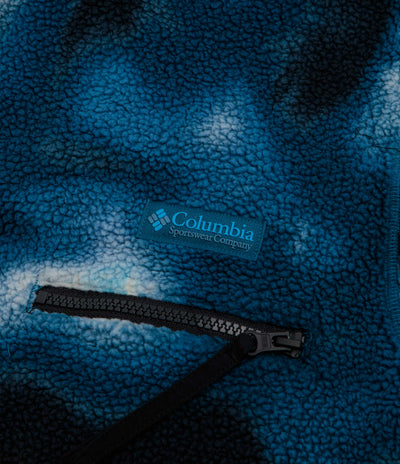 Columbia Helvetia II Printed Hooded Fleece - Phoenix Blue Dyeflow