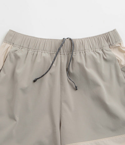 Columbia Hike Color Block Shorts in Flint Grey and Dark Stone