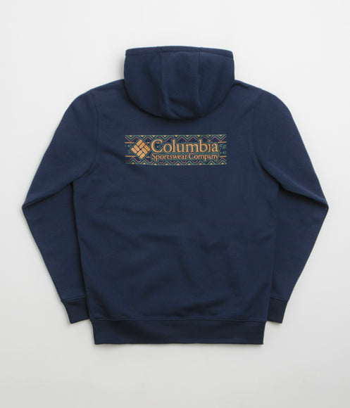 Columbia Meridian Creek Graphic Hoodie - Collegiate Navy / Branded Blanket