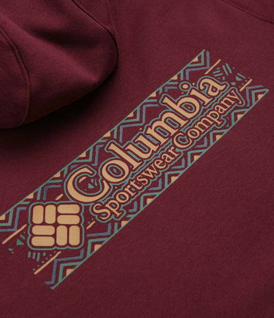 Columbia Meridian Creek Graphic Hoodie in Rich Wine and Branded Blanket
