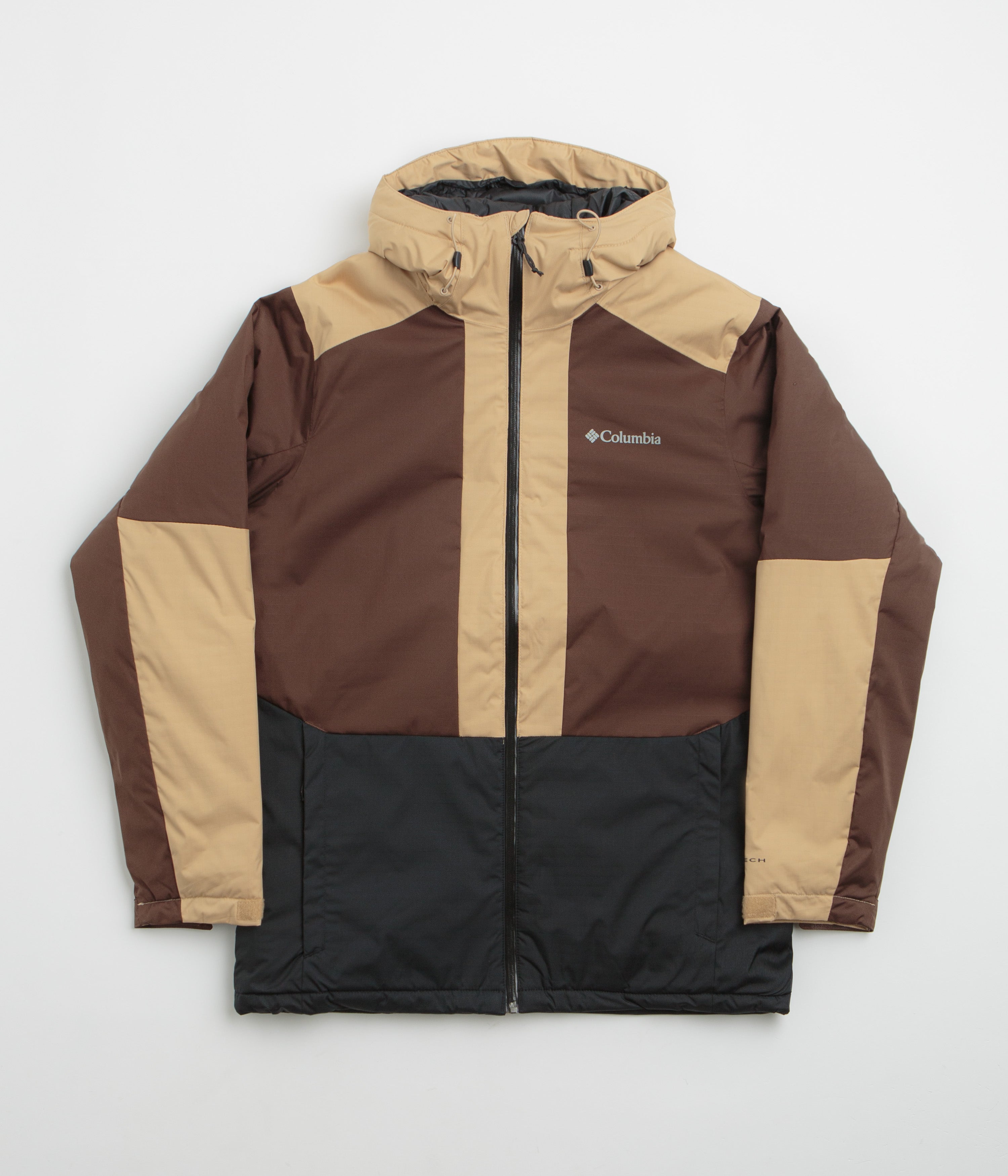 Columbia Point Park II Insulated Jacket in Black and Tobacco / Canoe