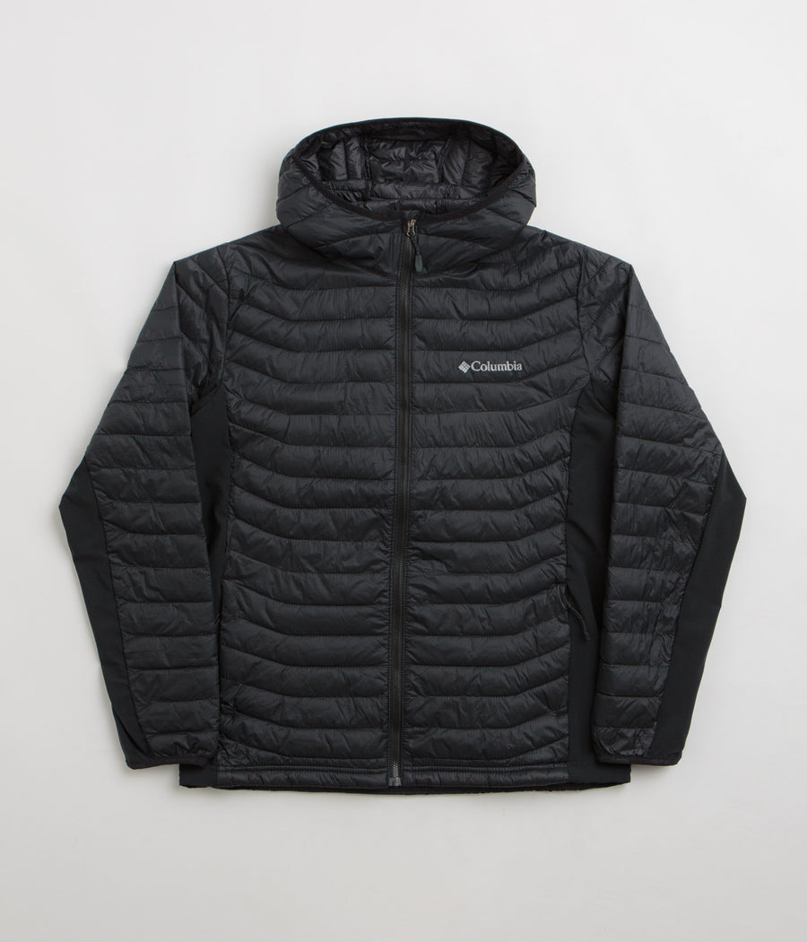 Columbia Powder Pass Hybrid Hooded Jacket in Black