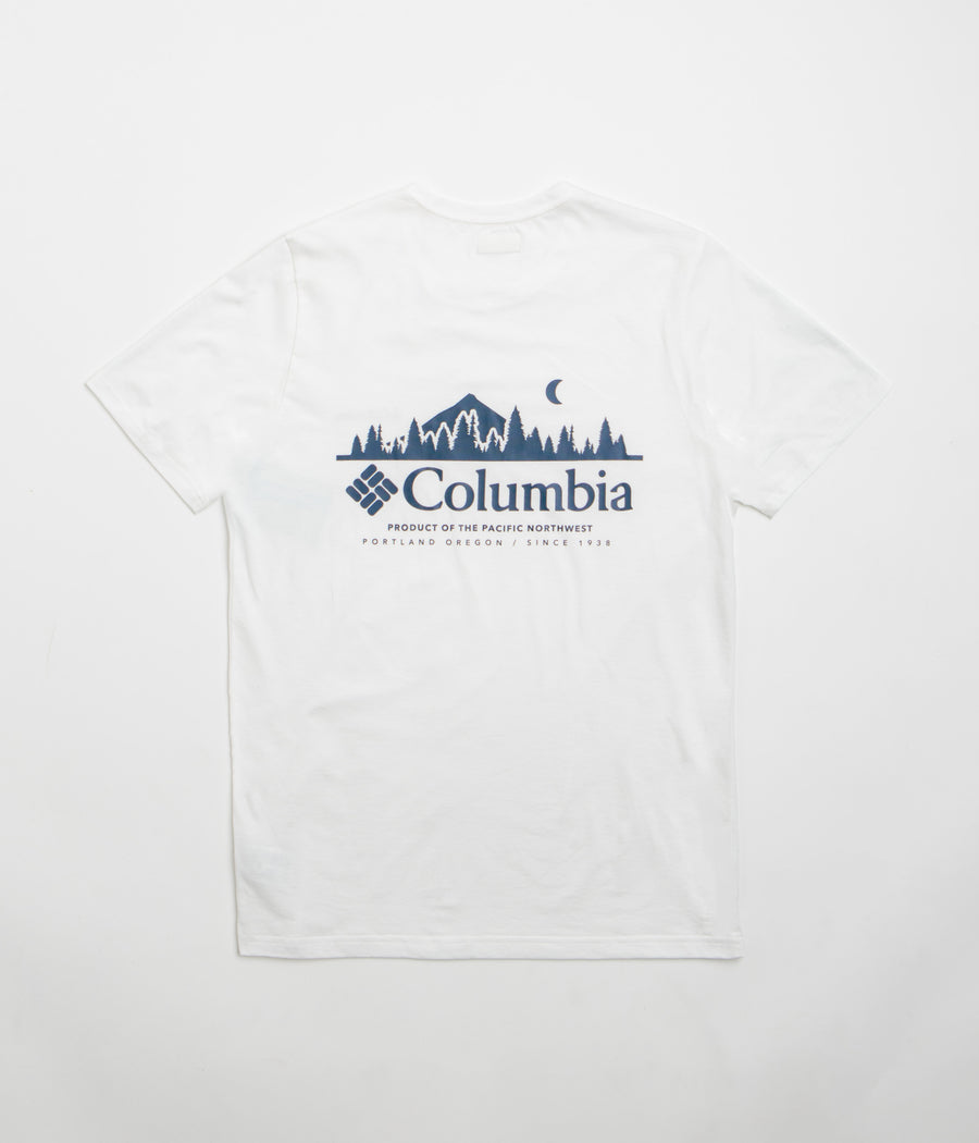 Columbia Rapid Ridge Back Graphic II T-Shirt in White and Heavenly Horizons