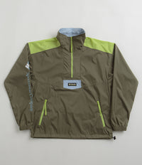 Columbia Riptide Anorak in Stone Green and Napa Green / Whisper