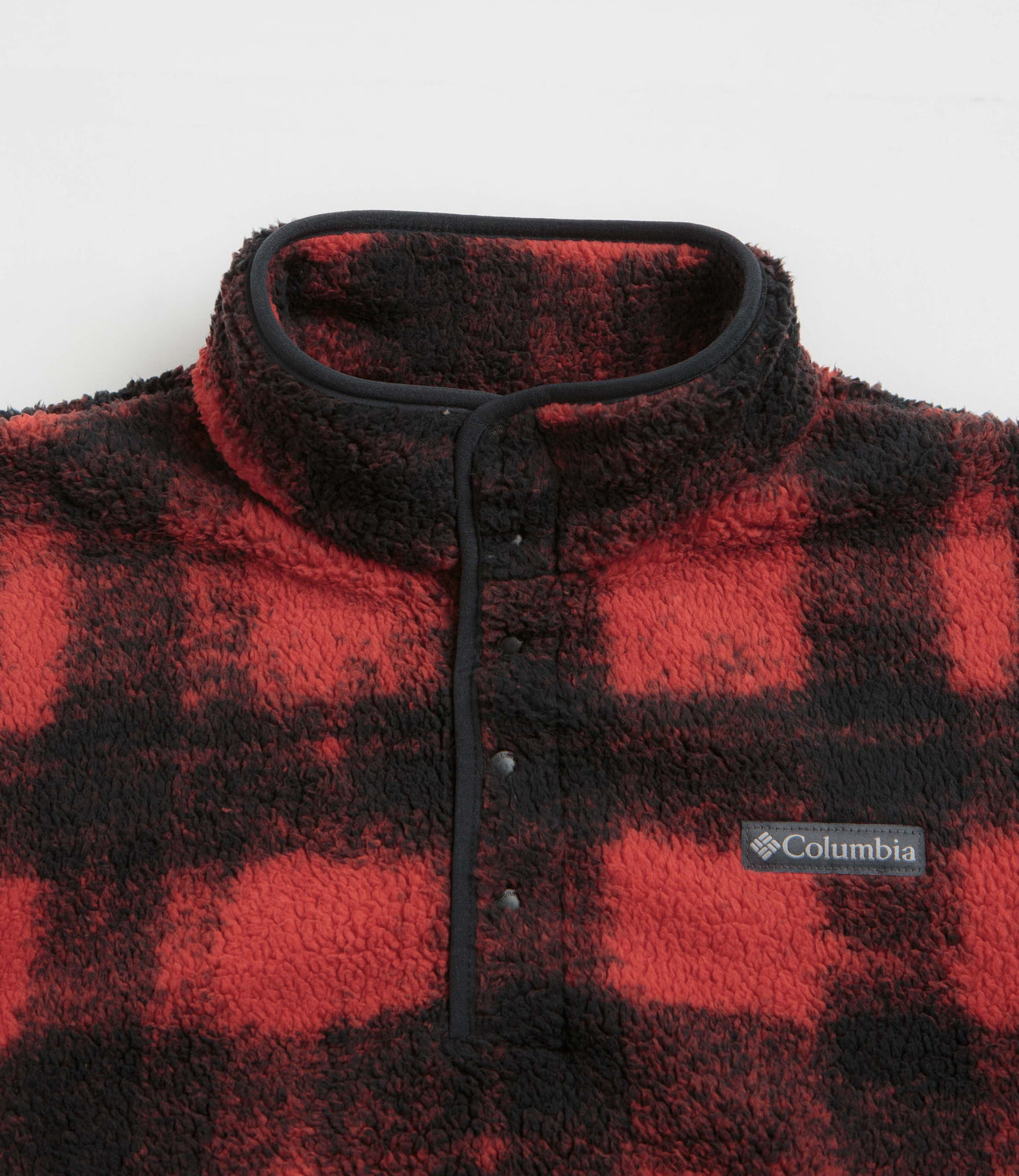 Red Color Image Rugged Columbia Rugged Ridge Half Snap Fleece - Sail Red Omblur | flatspot