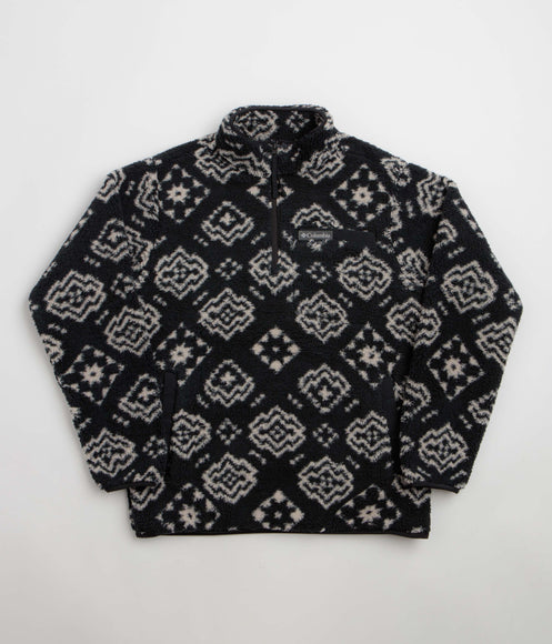 Columbia Rugged Ridge High Pile Half Zip Fleece - Black Checked Out / Black