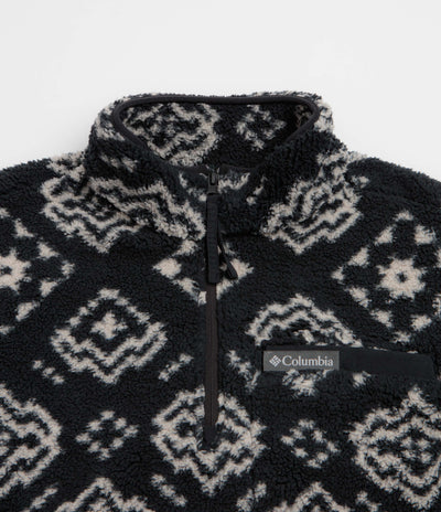 Columbia Rugged Ridge High Pile Half Zip Fleece - Black Checked Out / Black