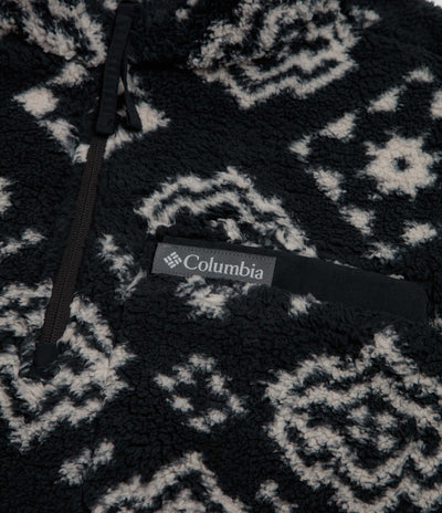 Columbia Rugged Ridge High Pile Half Zip Fleece - Black Checked Out / Black