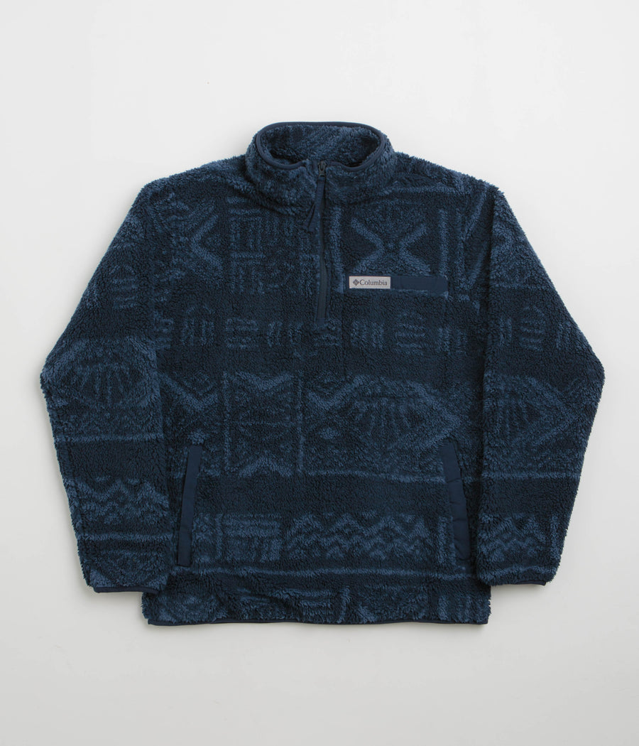 Columbia Rugged Ridge High Pile Half Zip Fleece in Collegiate Navy and Deschutes Days