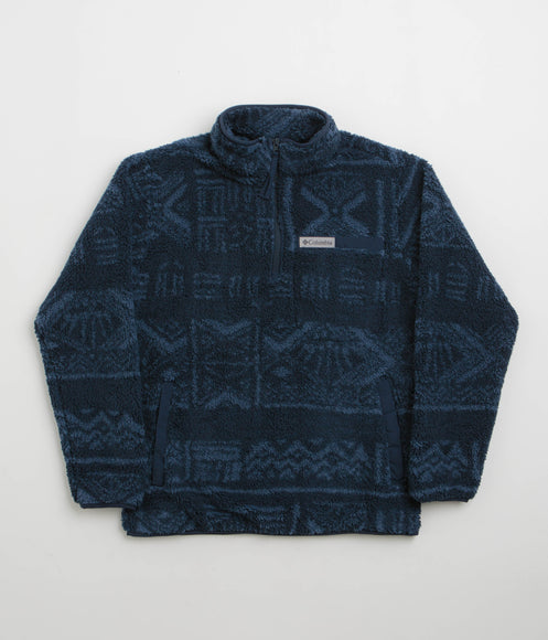 Columbia Rugged Ridge High Pile Half Zip Fleece - Collegiate Navy / Deschutes Days