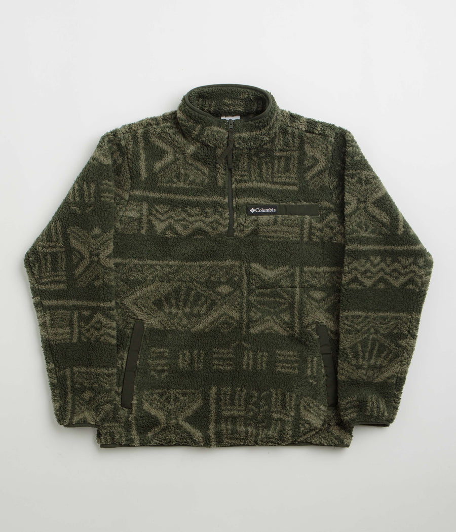 Columbia Rugged Ridge High Pile Half Zip Fleece in Greenscape and Deschutes Days
