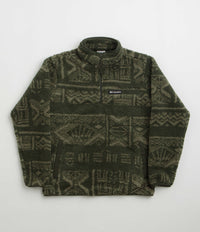 Columbia Rugged Ridge High Pile Half Zip Fleece in Greenscape and Deschutes Days