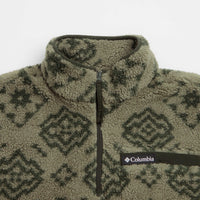 Columbia Rugged Ridge High Pile Half Zip Fleece - Stone Green Checked Out / Greenscape thumbnail