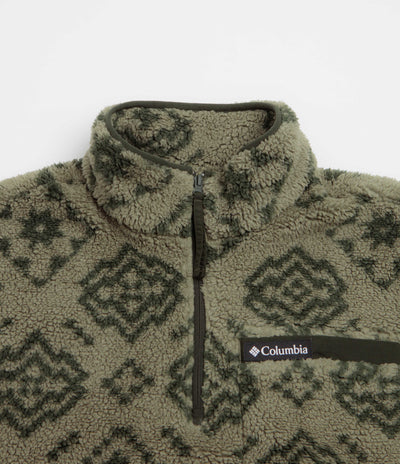 Columbia Rugged Ridge High Pile Half Zip Fleece - Stone Green Checked Out / Greenscape