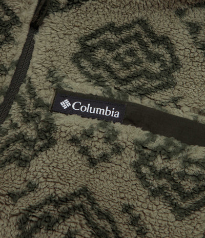 Columbia Rugged Ridge High Pile Half Zip Fleece - Stone Green Checked Out / Greenscape