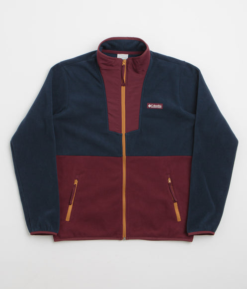 Columbia Sequoia Grove Full Zip Fleece - Rich Wine / Collegiate Navy