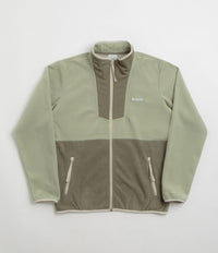 Columbia Sequoia Grove Full Zip Fleece in Safari and Stone Green