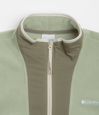 Columbia Sequoia Grove Full Zip Fleece in Safari and Stone Green