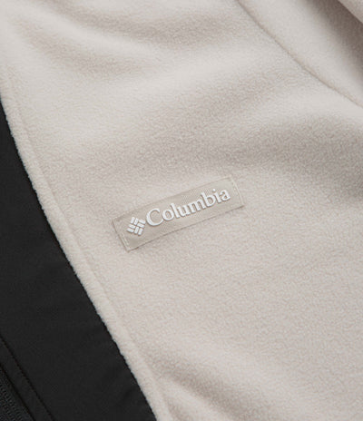 Columbia Sequoia Grove Half Zip Fleece in Dark Stone and Black / Spicy Pulls