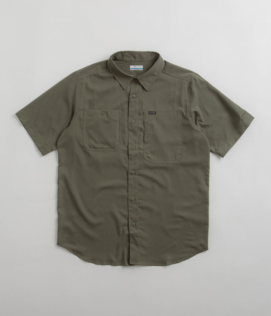 Mens Textured Dobby Shirt - Stone Green