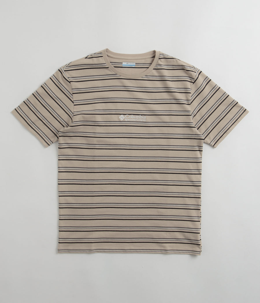 Columbia Somer Slope Striped T-Shirt in Ancient Fossil
