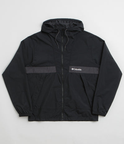 Columbia Spire Valley Hooded Windbreaker Jacket - Black / Shark