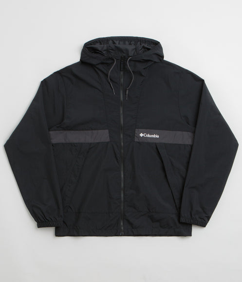 Columbia Spire Valley Hooded Windbreaker Jacket - Black / Shark
