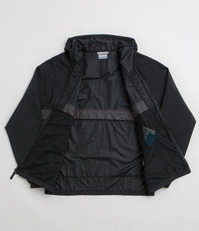 Columbia Spire Valley Hooded Windbreaker Jacket - Black / Shark