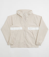 Columbia Spire Valley Hooded Windbreaker Jacket in Dark Stone and White